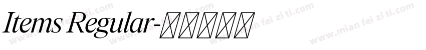 Items Regular字体转换